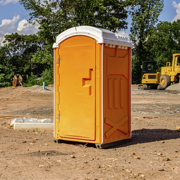 how often are the porta potties cleaned and serviced during a rental period in Meredith